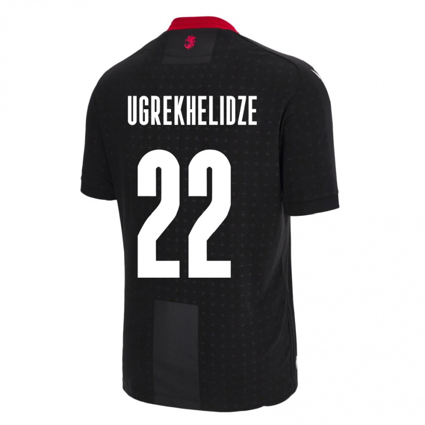 Kids Football Georgia Nikoloz Ugrekhelidze #22 Black Away Jersey 24-26 T-Shirt Za