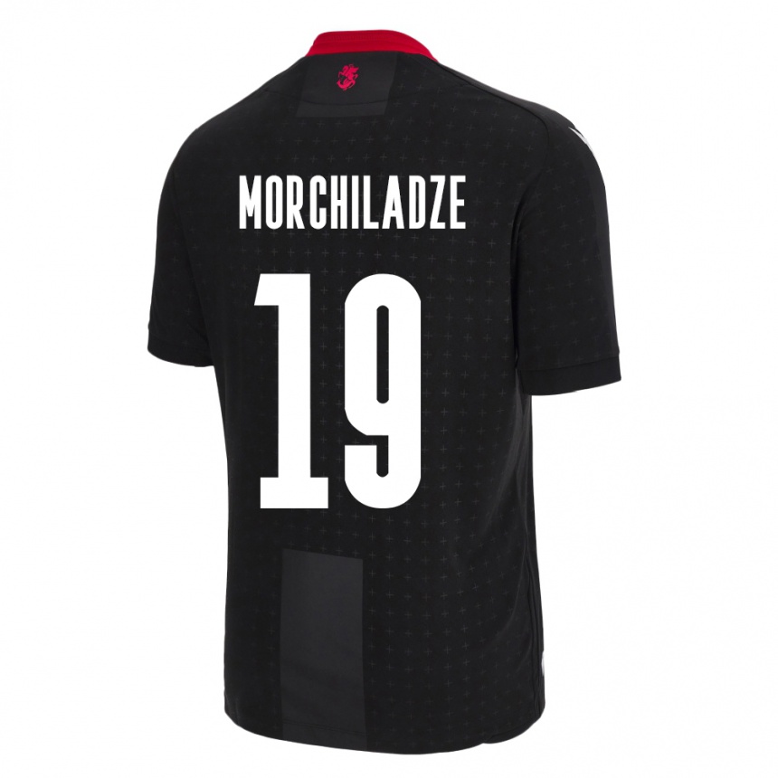 Kids Football Georgia Tornike Morchiladze #19 Black Away Jersey 24-26 T-Shirt Za