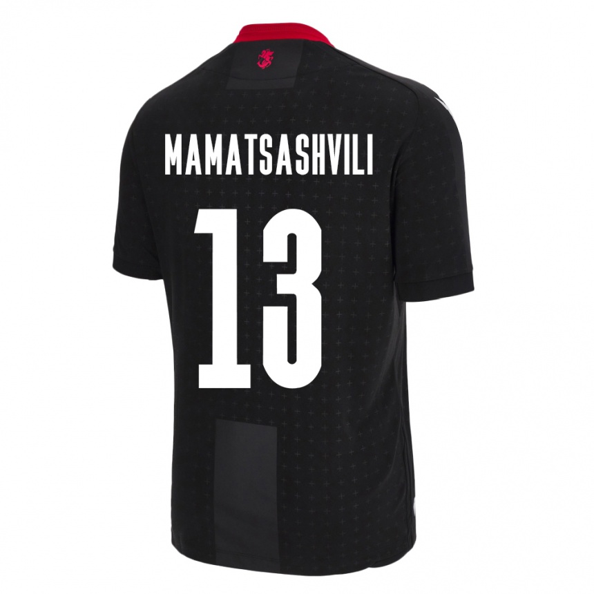 Kids Football Georgia Saba Mamatsashvili #13 Black Away Jersey 24-26 T-Shirt Za