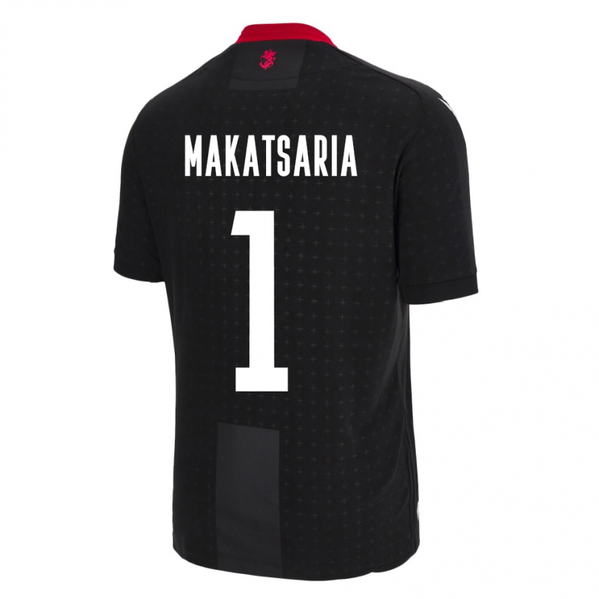 Kids Football Georgia Mikheil Makatsaria #1 Black Away Jersey 24-26 T-Shirt Za