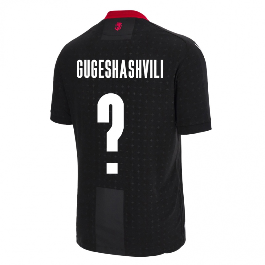 Kids Football Georgia Zaza Gugeshashvili #0 Black Away Jersey 24-26 T-Shirt Za