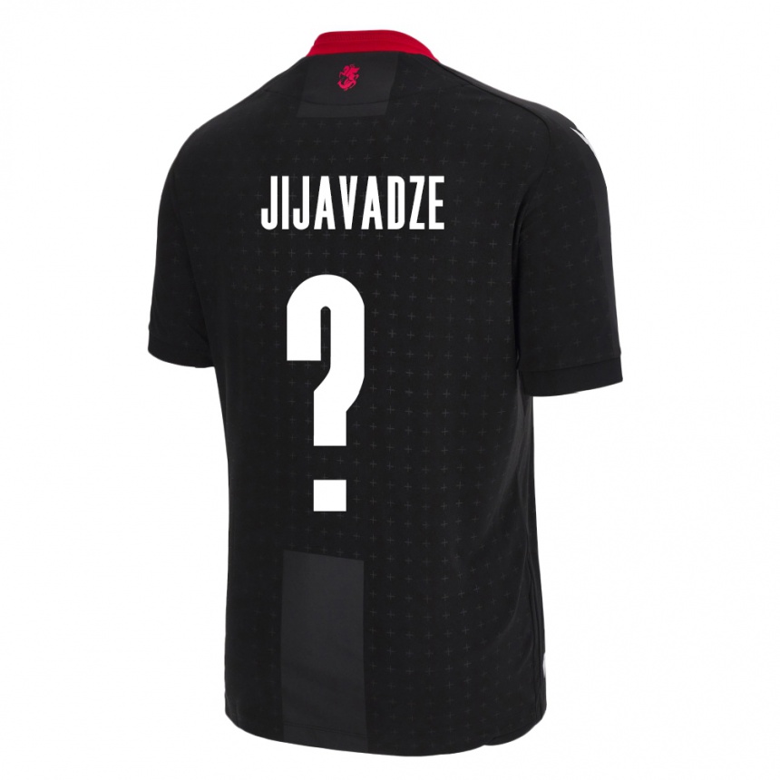 Kids Football Georgia Erekle Jijavadze #0 Black Away Jersey 24-26 T-Shirt Za