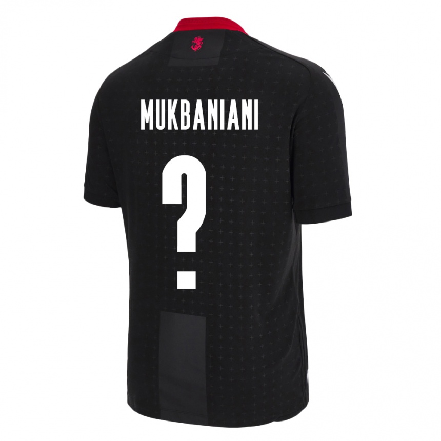 Kids Football Georgia Givi Mukbaniani #0 Black Away Jersey 24-26 T-Shirt Za