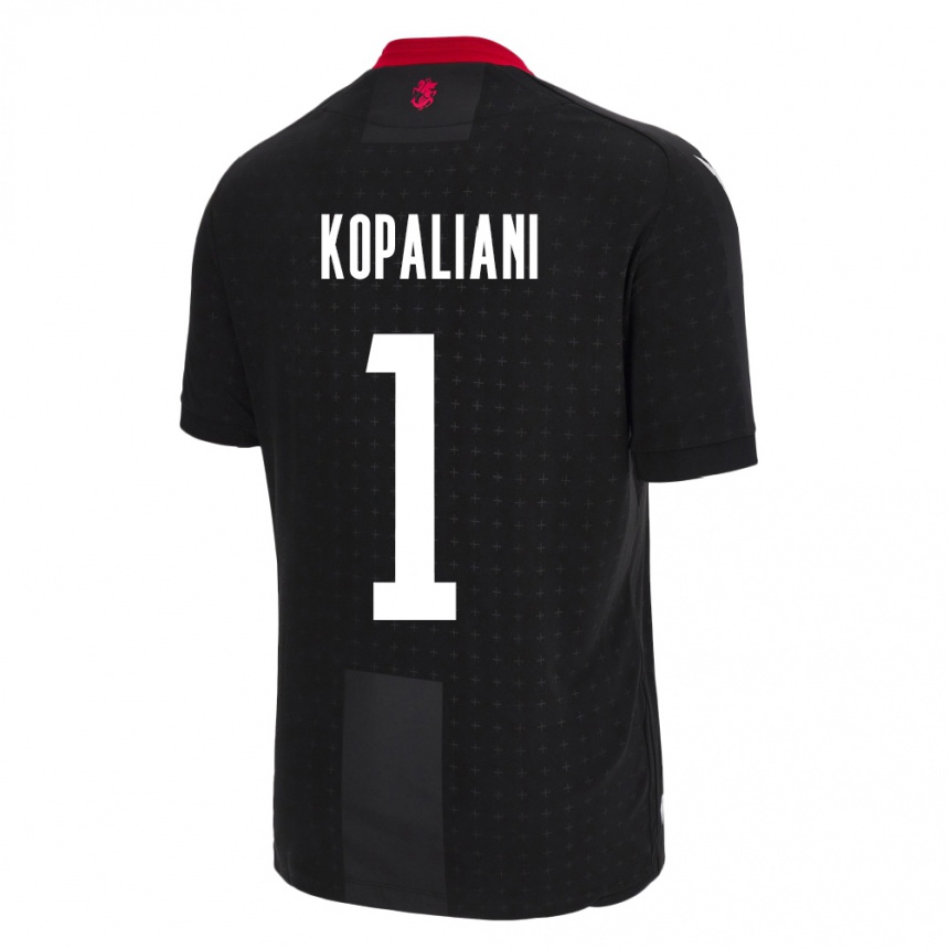 Kids Football Georgia Soso Kopaliani #1 Black Away Jersey 24-26 T-Shirt Za