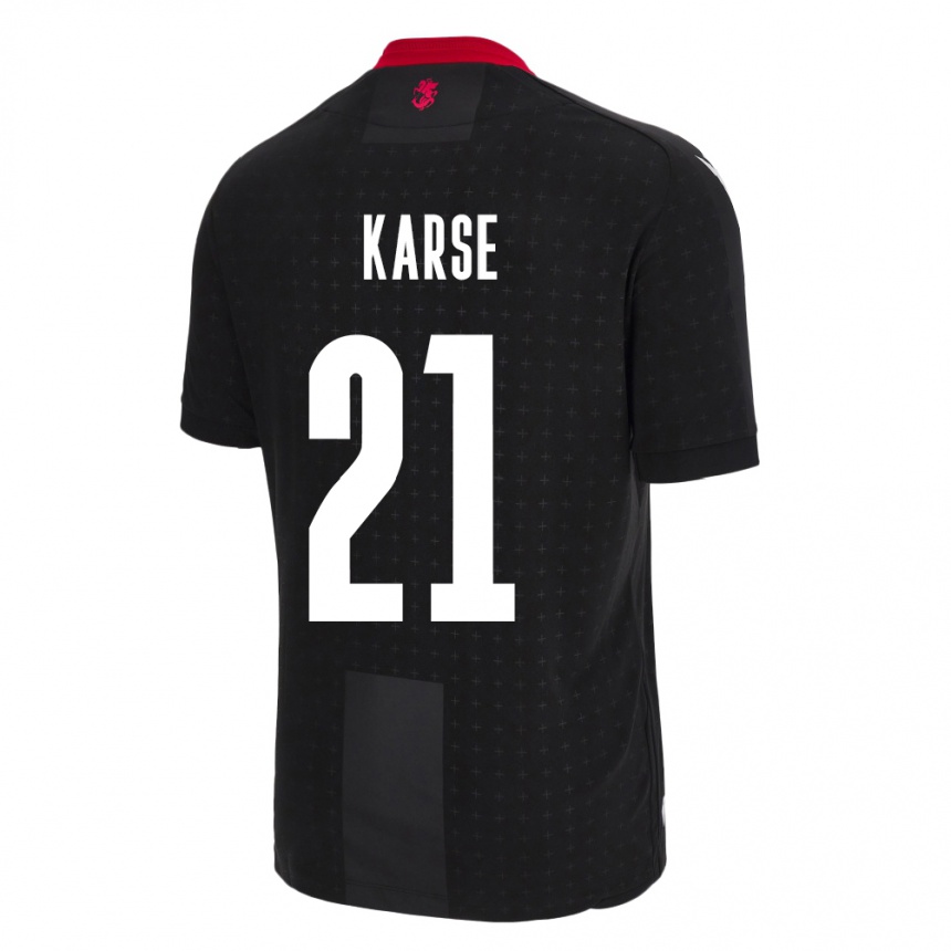 Kids Football Georgia Karse #21 Black Away Jersey 24-26 T-Shirt Za