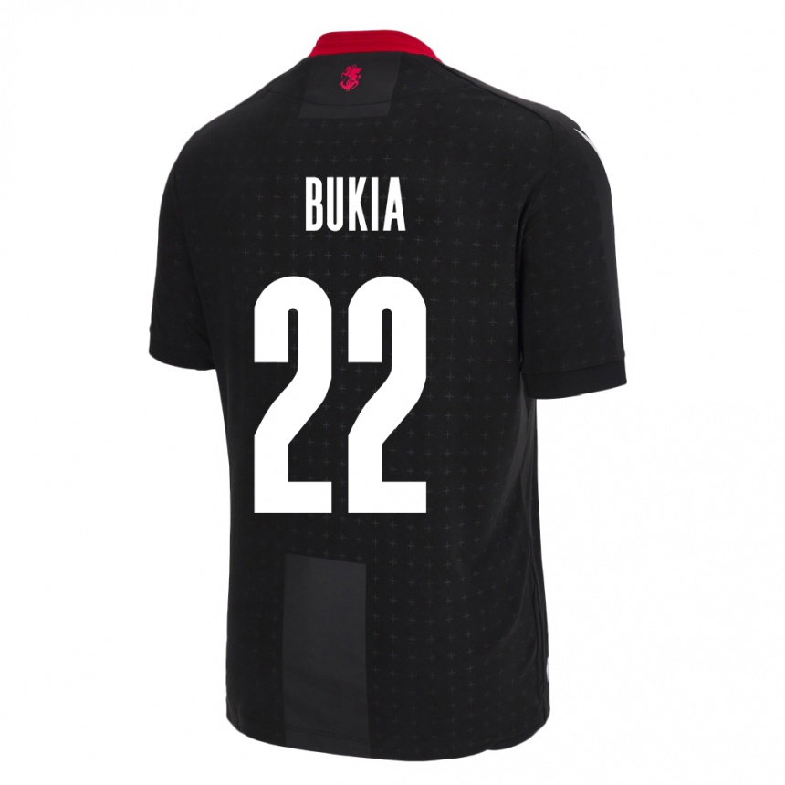 Kids Football Georgia Davit Bukia #22 Black Away Jersey 24-26 T-Shirt Za