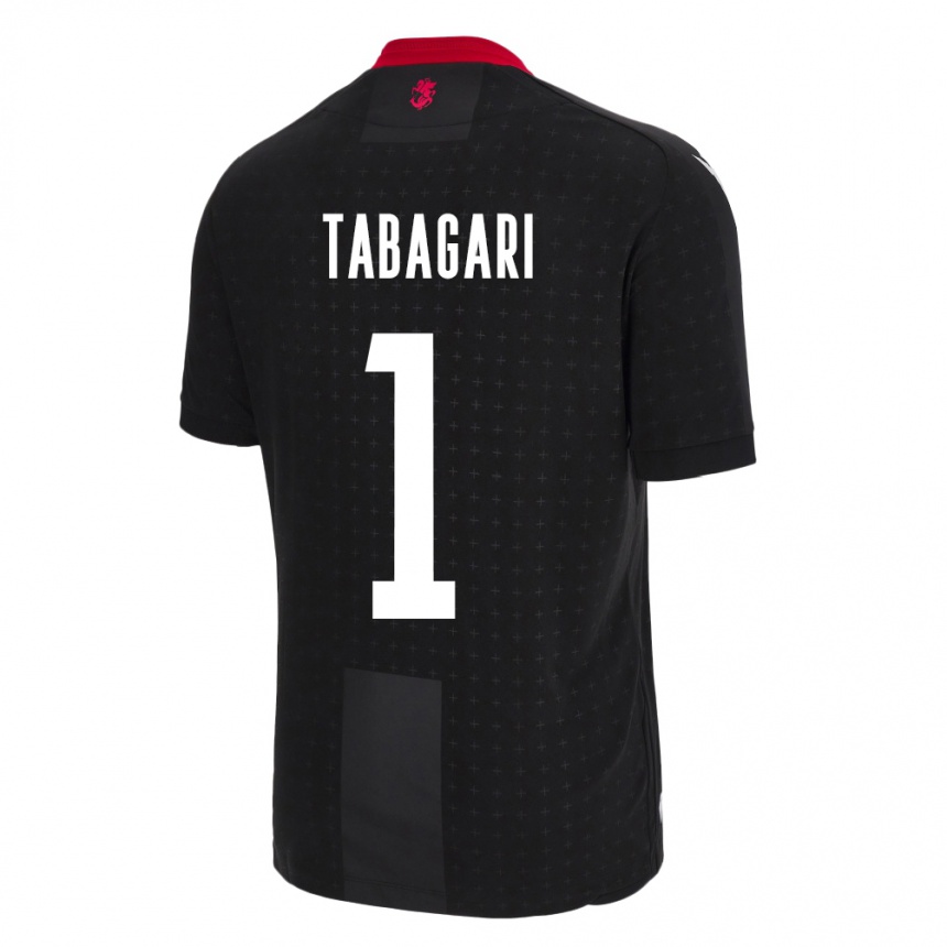 Kids Football Georgia Eka Tabagari #1 Black Away Jersey 24-26 T-Shirt Za