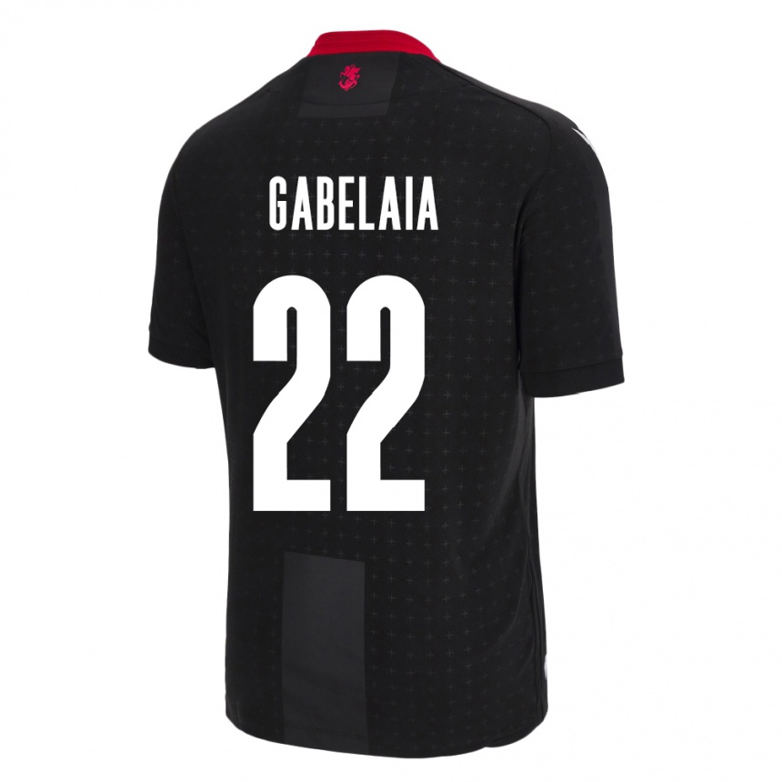 Kids Football Georgia Svetalna Gabelaia #22 Black Away Jersey 24-26 T-Shirt Za