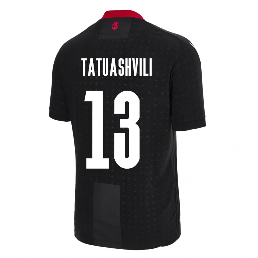 Kids Football Georgia Tamar Tatuashvili #13 Black Away Jersey 24-26 T-Shirt Za