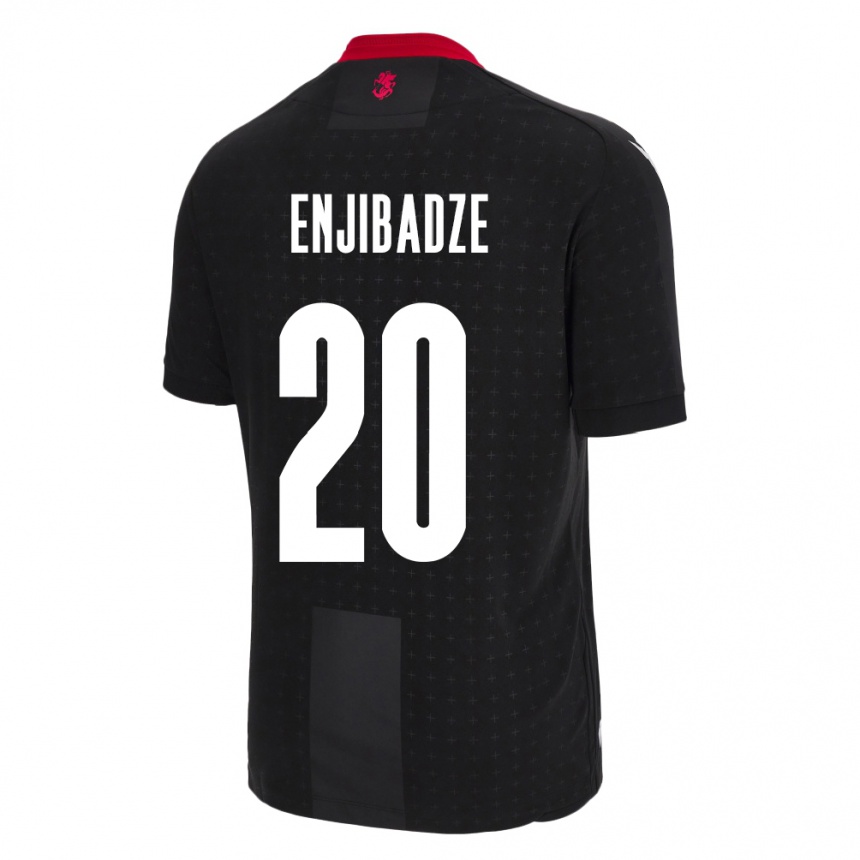 Kids Football Georgia Elene Enjibadze #20 Black Away Jersey 24-26 T-Shirt Za