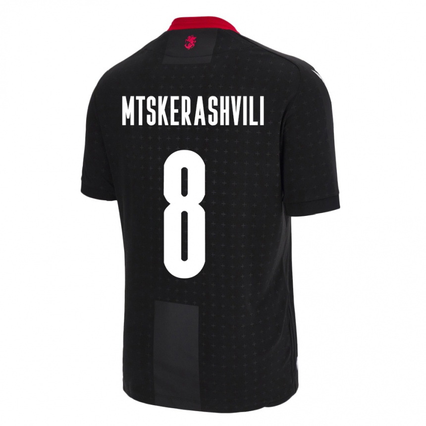 Kids Football Georgia Lizi Mtskerashvili #8 Black Away Jersey 24-26 T-Shirt Za