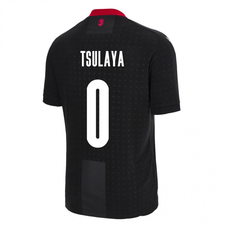 Kids Football Georgia Ana Tsulaya #0 Black Away Jersey 24-26 T-Shirt Za