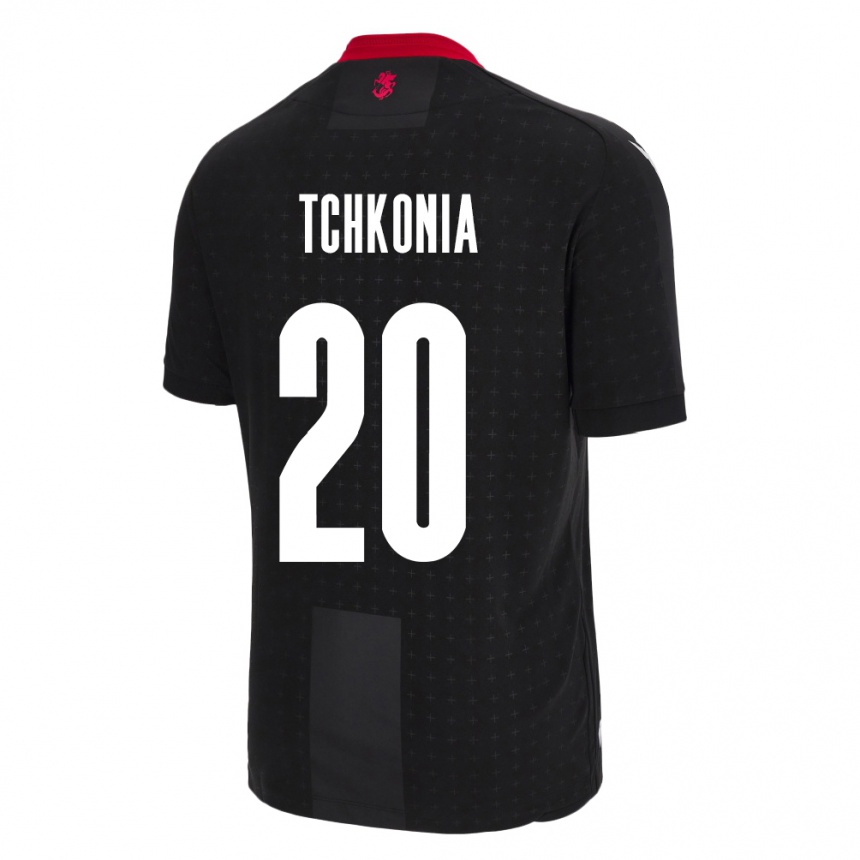 Kids Football Georgia Khatia Tchkonia #20 Black Away Jersey 24-26 T-Shirt Za