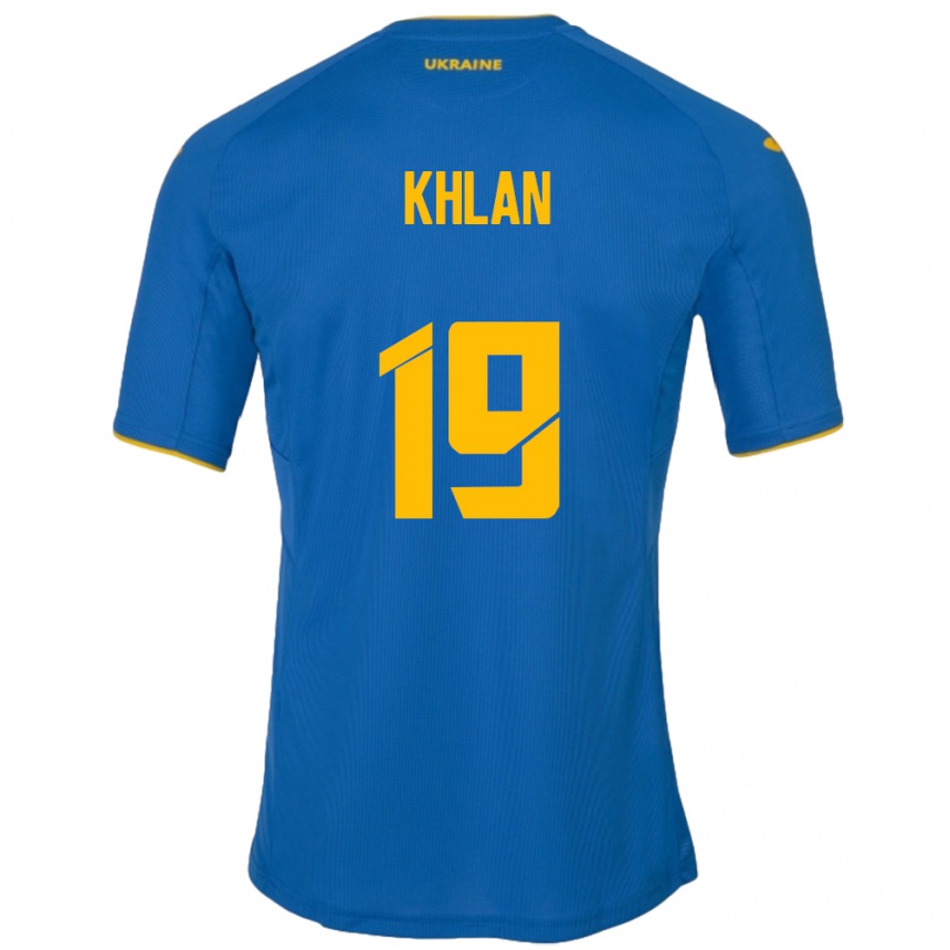 Kids Football Ukraine Maksym Khlan #19 Blue Away Jersey 24-26 T-Shirt Za