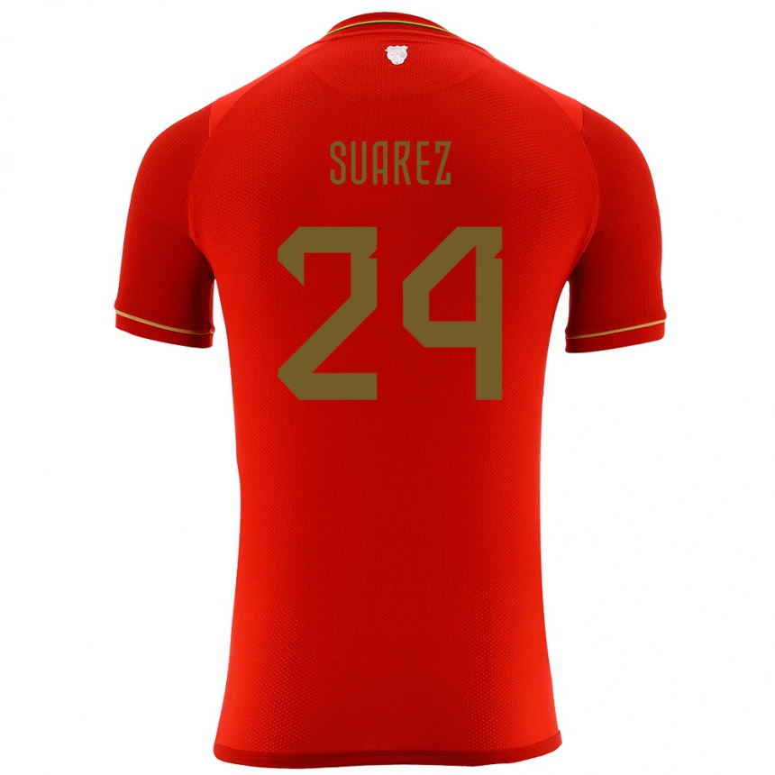 Kids Football Bolivia Marcelo Suárez #24 Red Away Jersey 24-26 T-Shirt Za