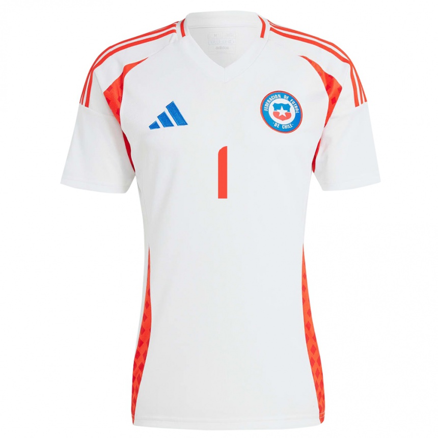 Kids Football Chile Christiane Endler #1 White Away Jersey 24-26 T-Shirt Za