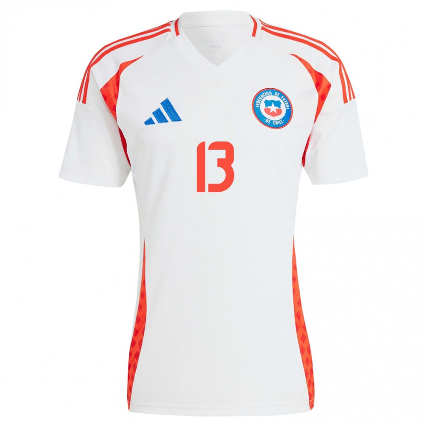 Kids Football Chile Cristián Morales #13 White Away Jersey 24-26 T-Shirt Za