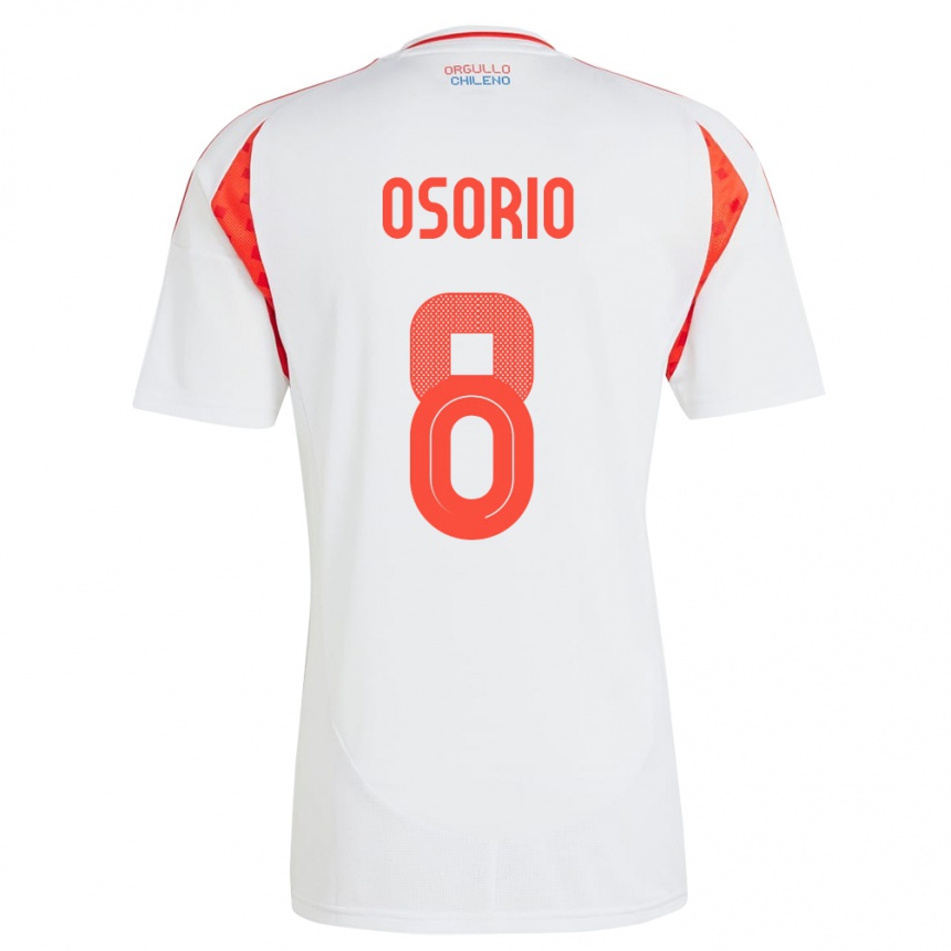 Kids Football Chile Darío Osorio #8 White Away Jersey 24-26 T-Shirt Za