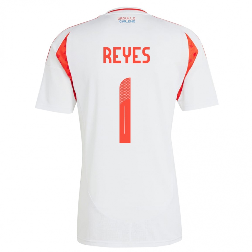 Kids Football Chile Vicente Reyes #1 White Away Jersey 24-26 T-Shirt Za