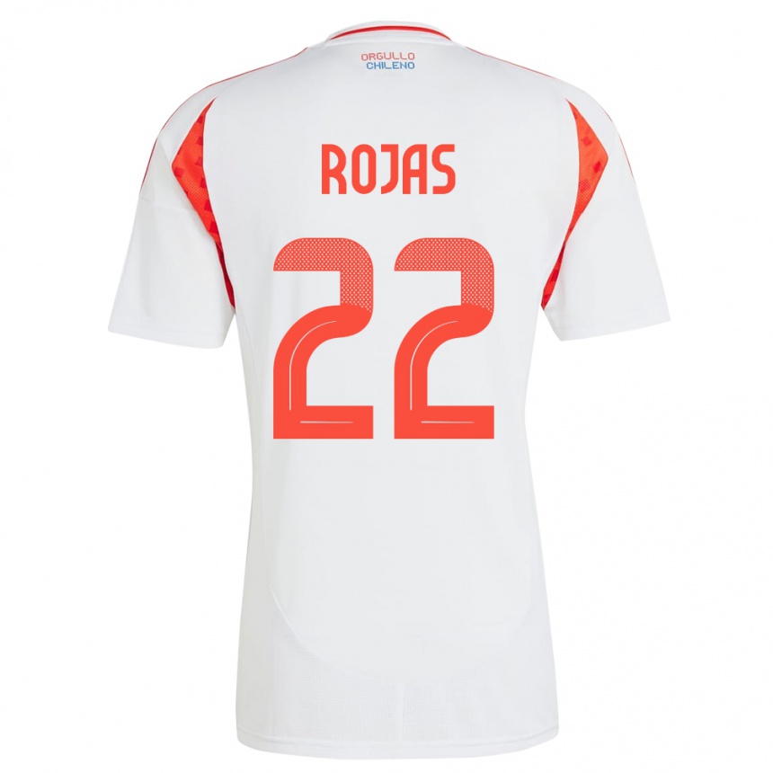 Kids Football Chile Jeyson Rojas #22 White Away Jersey 24-26 T-Shirt Za