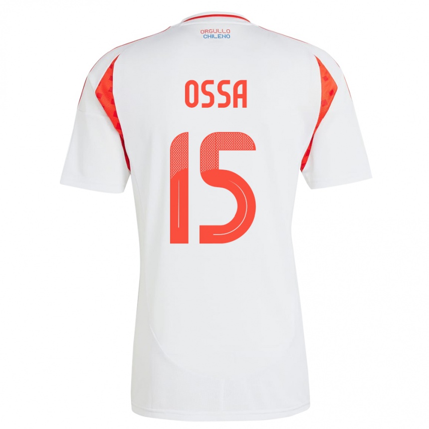 Kids Football Chile Diego Ossa #15 White Away Jersey 24-26 T-Shirt Za