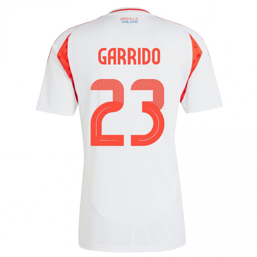 Kids Football Chile Pedro Garrido #23 White Away Jersey 24-26 T-Shirt Za