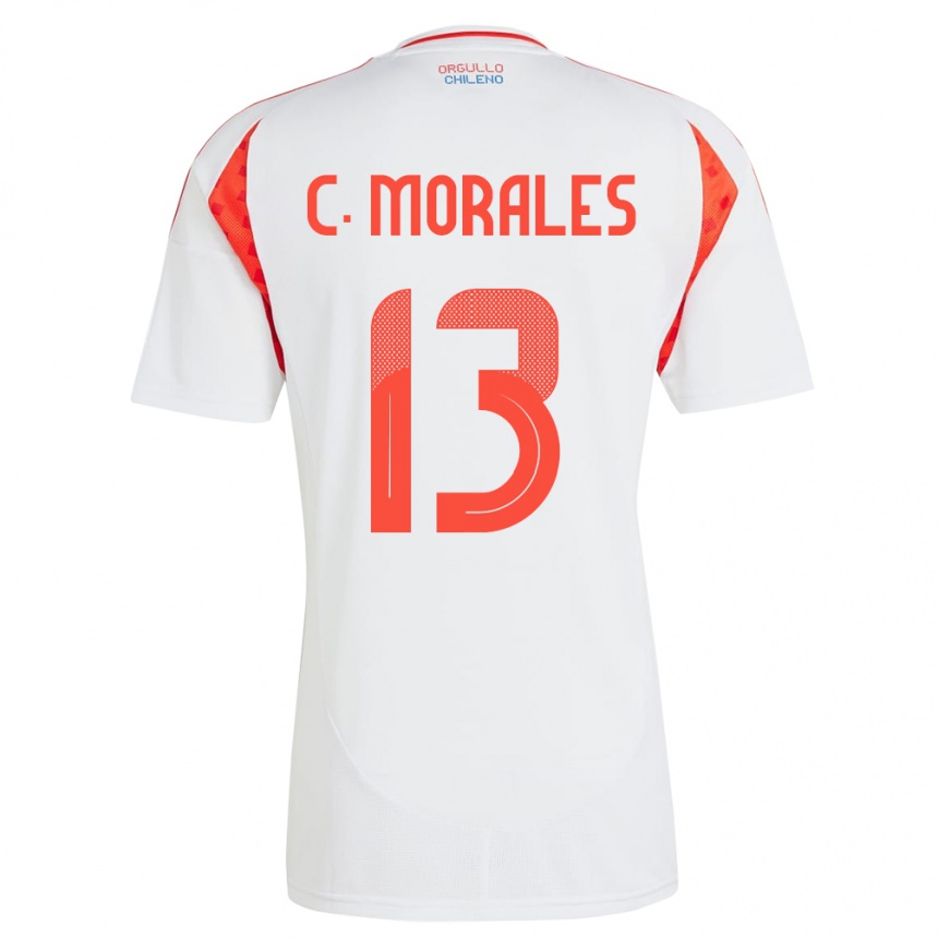 Kids Football Chile Cristián Morales #13 White Away Jersey 24-26 T-Shirt Za