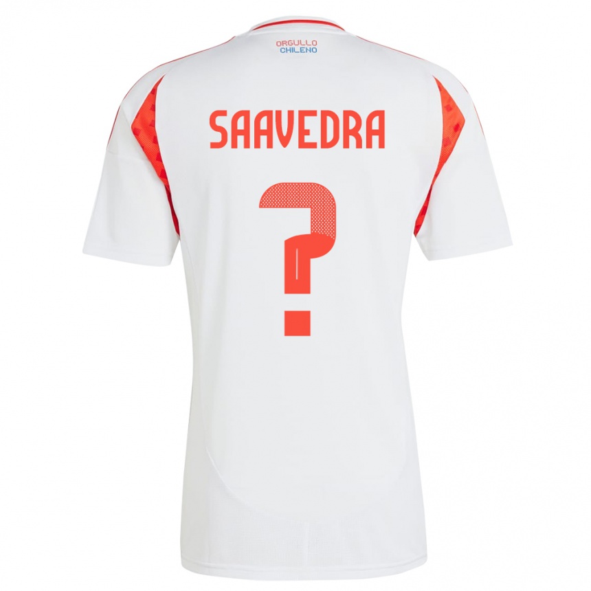 Kids Football Chile Danilo Saavedra #0 White Away Jersey 24-26 T-Shirt Za