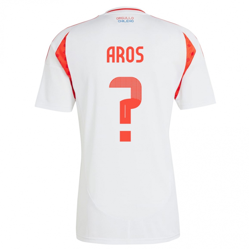 Kids Football Chile Vicente Aros #0 White Away Jersey 24-26 T-Shirt Za