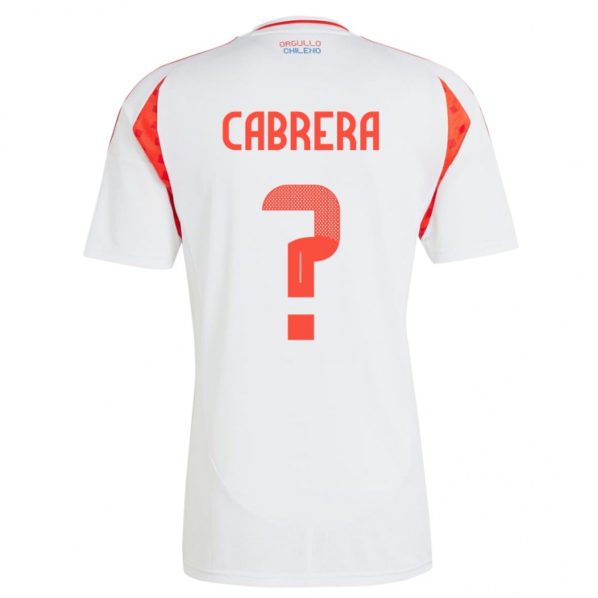 Kids Football Chile Vicente Cabrera #0 White Away Jersey 24-26 T-Shirt Za