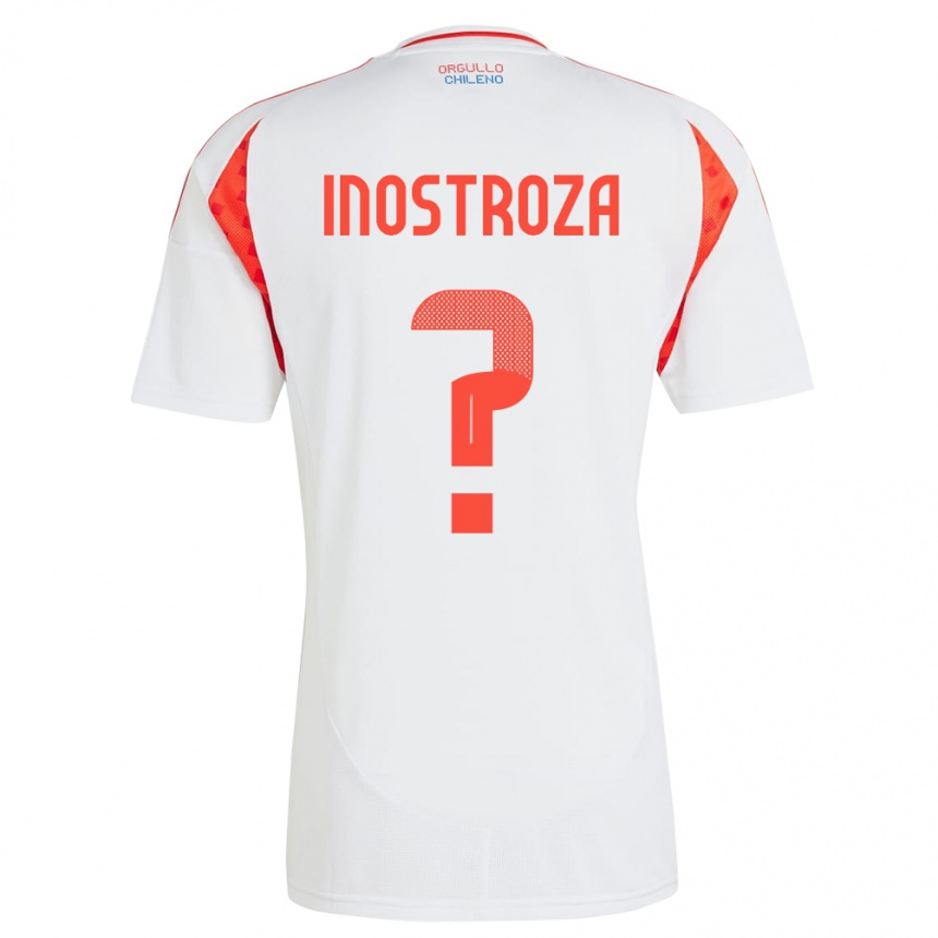 Kids Football Chile Fernando Inostroza #0 White Away Jersey 24-26 T-Shirt Za