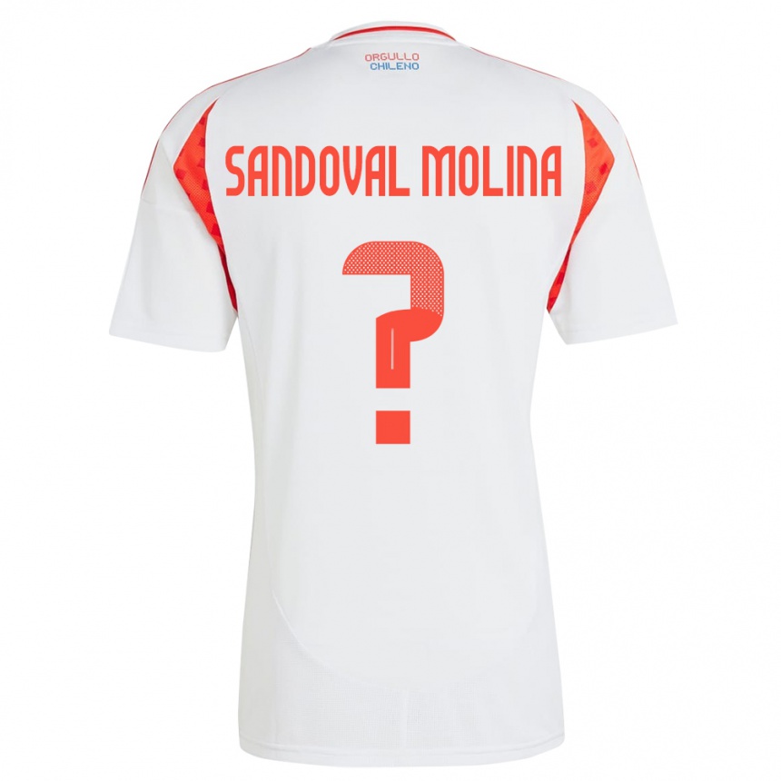 Kids Football Chile Mario Sandoval Molina #0 White Away Jersey 24-26 T-Shirt Za