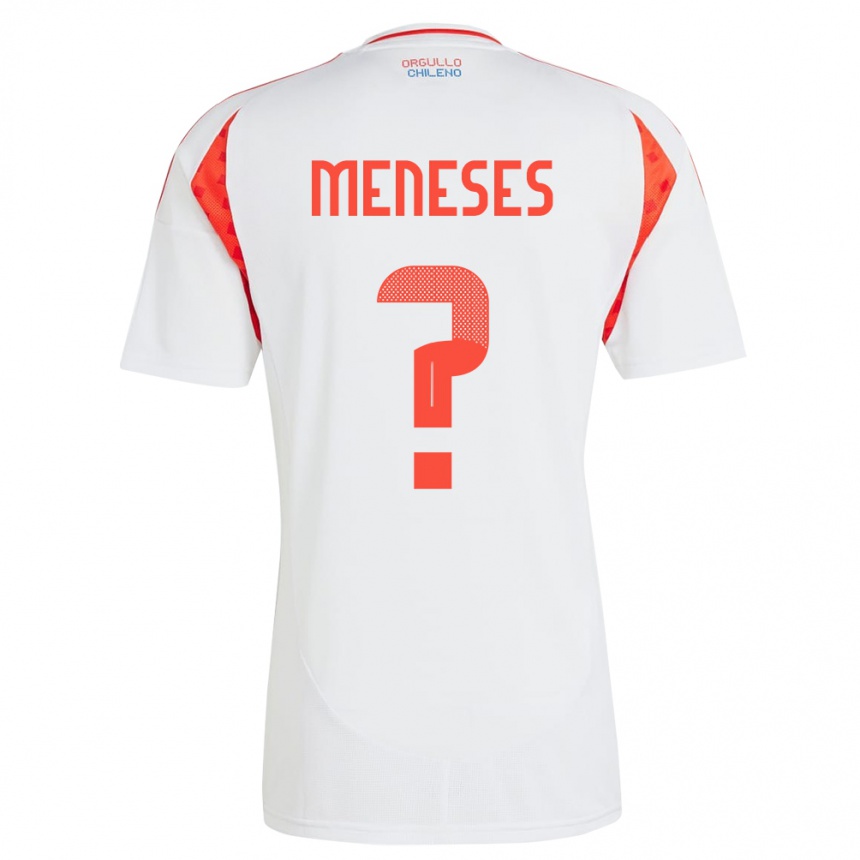 Kids Football Chile Joaquín Meneses #0 White Away Jersey 24-26 T-Shirt Za