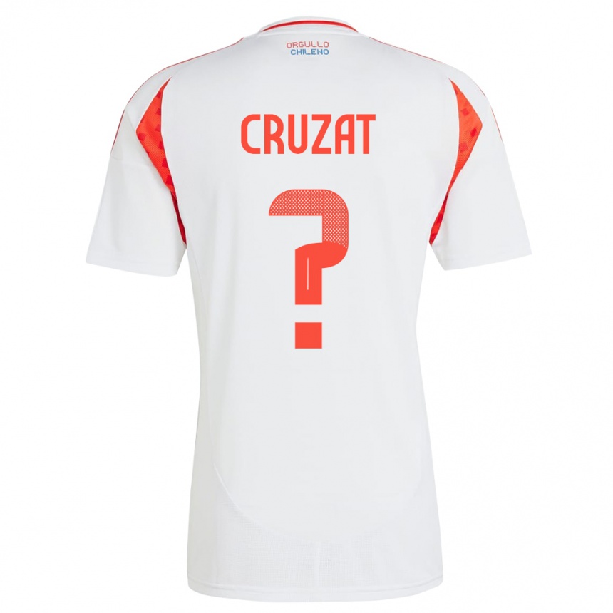 Kids Football Chile Ignacio Cruzat #0 White Away Jersey 24-26 T-Shirt Za