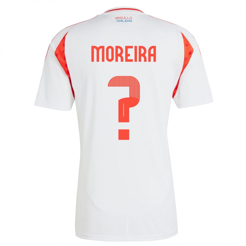 Kids Football Chile Vicente Moreira #0 White Away Jersey 24-26 T-Shirt Za