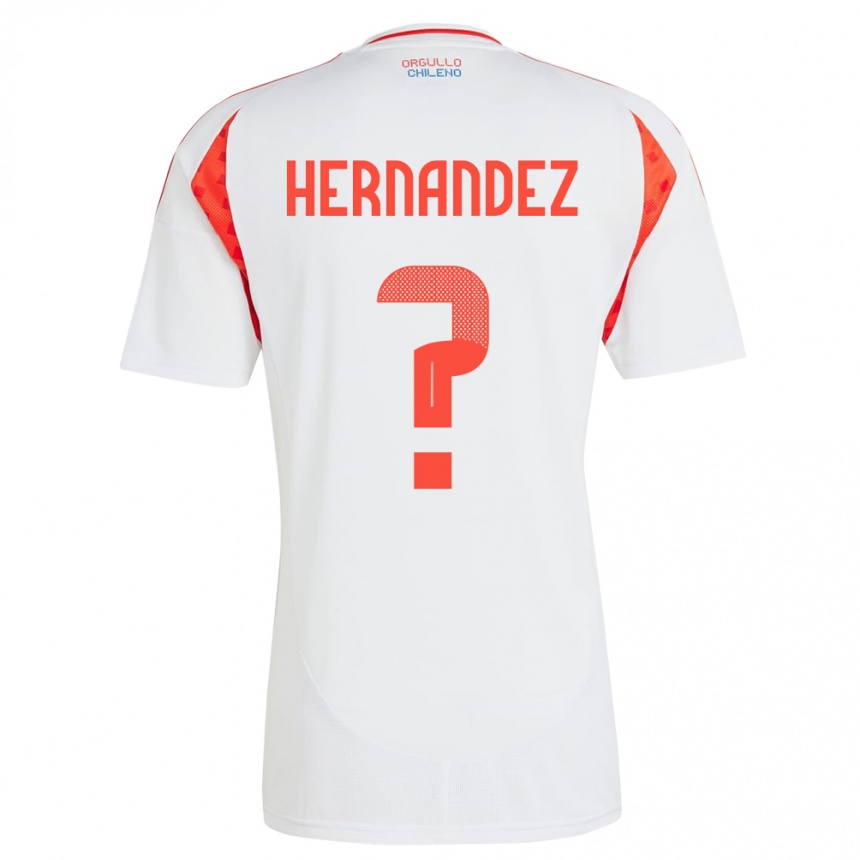 Kids Football Chile Camilo Hernández #0 White Away Jersey 24-26 T-Shirt Za