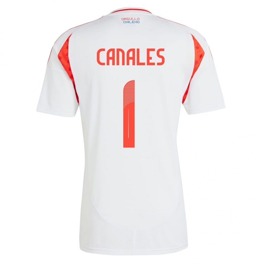 Kids Football Chile Antonia Canales #1 White Away Jersey 24-26 T-Shirt Za