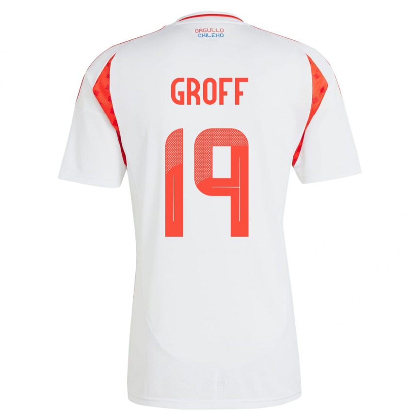 Kids Football Chile Llanka Groff #19 White Away Jersey 24-26 T-Shirt Za