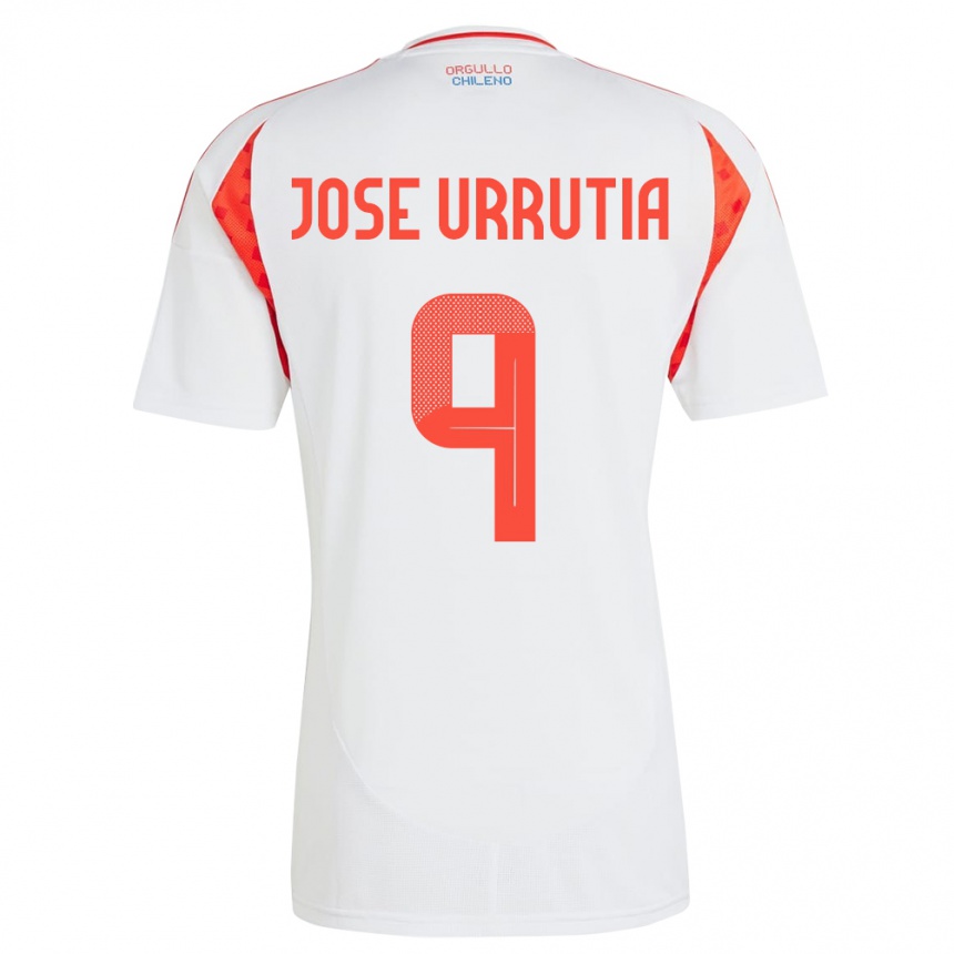 Kids Football Chile María José Urrutia #9 White Away Jersey 24-26 T-Shirt Za