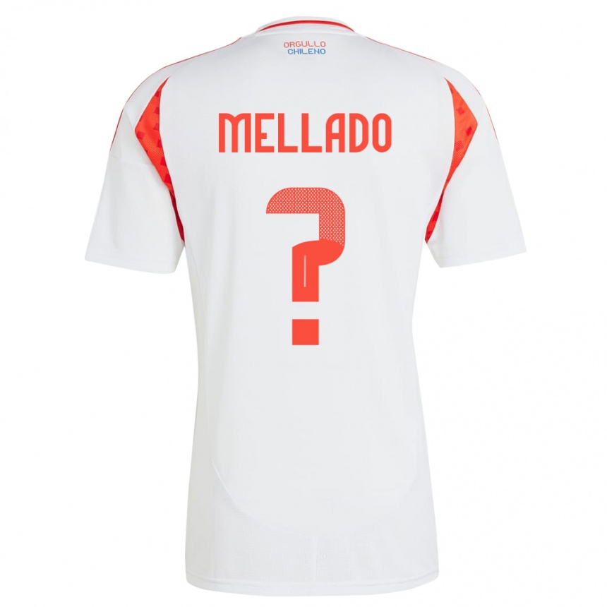 Kids Football Chile Catalina Mellado #0 White Away Jersey 24-26 T-Shirt Za