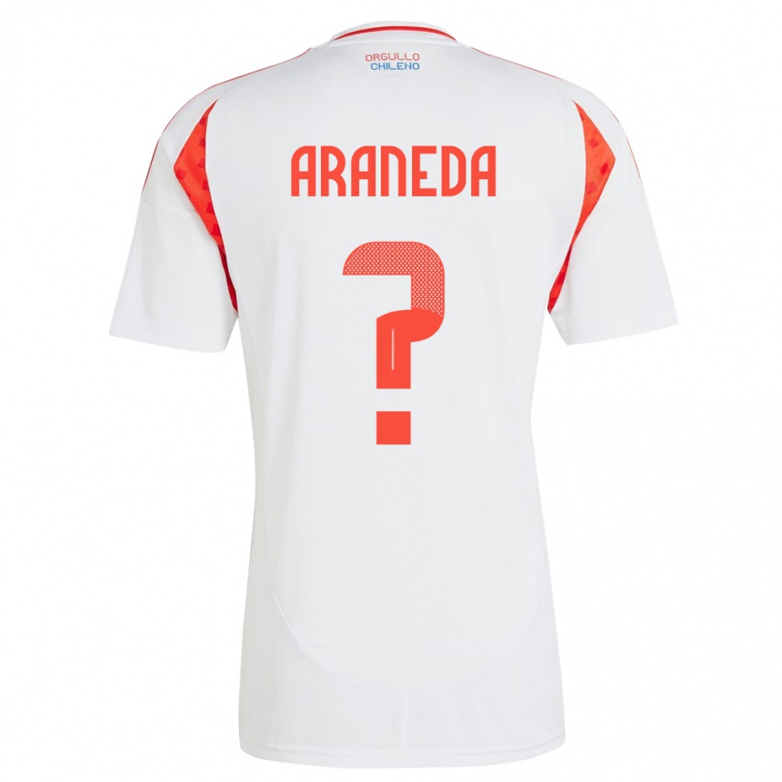 Kids Football Chile Arantxa Araneda #0 White Away Jersey 24-26 T-Shirt Za