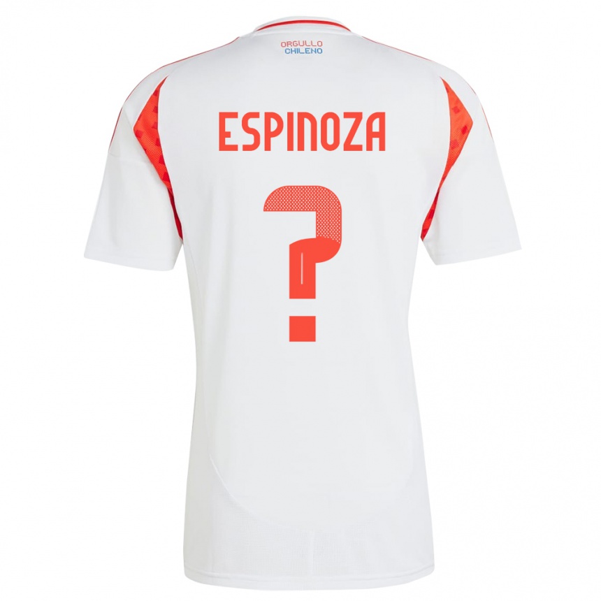 Kids Football Chile Gali Espinoza #0 White Away Jersey 24-26 T-Shirt Za