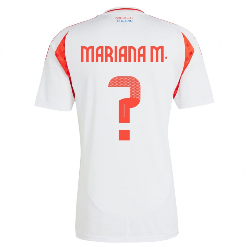 Kids Football Chile Mariana Morales #0 White Away Jersey 24-26 T-Shirt Za