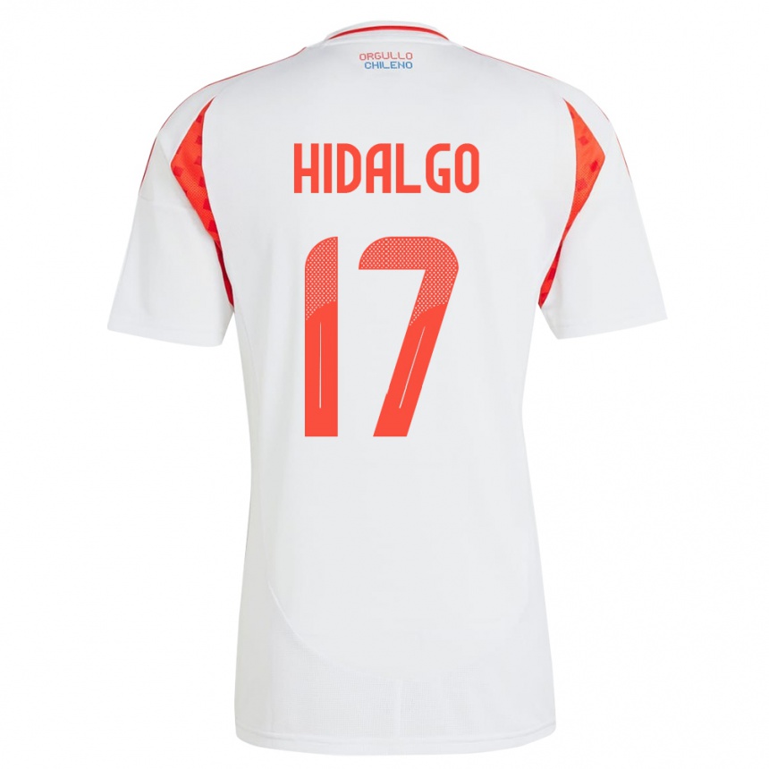 Kids Football Chile Fernanda Hidalgo #17 White Away Jersey 24-26 T-Shirt Za