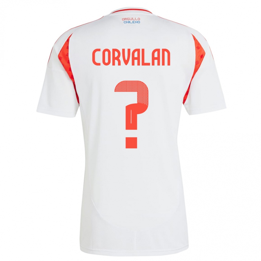 Kids Football Chile Elisa Corvalan #0 White Away Jersey 24-26 T-Shirt Za