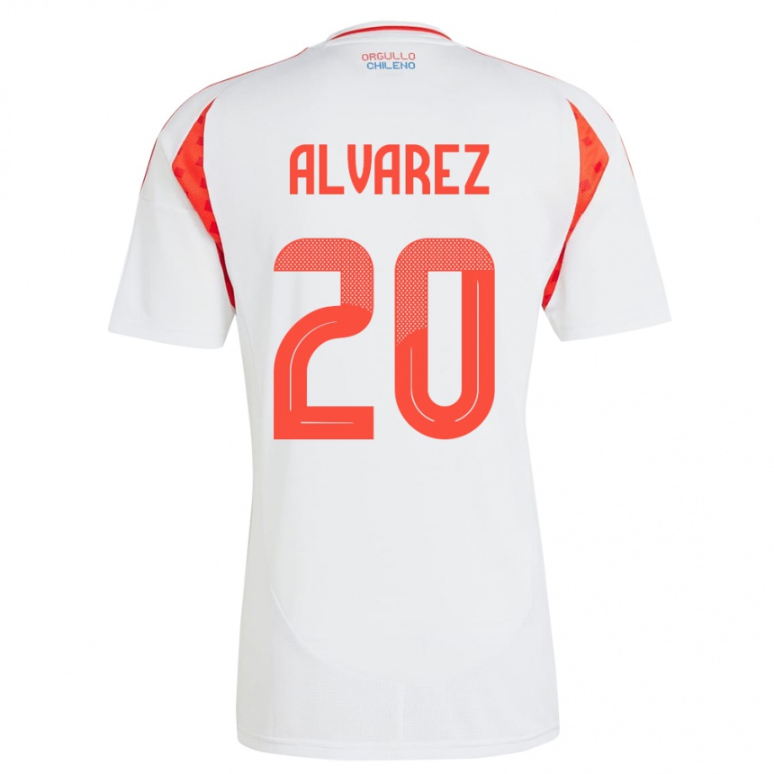 Kids Football Chile Anaís Álvarez #20 White Away Jersey 24-26 T-Shirt Za