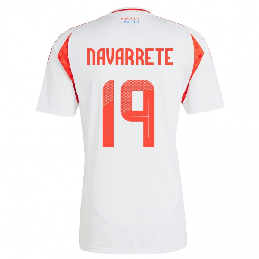 Kids Football Chile Valentina Navarrete #19 White Away Jersey 24-26 T-Shirt Za