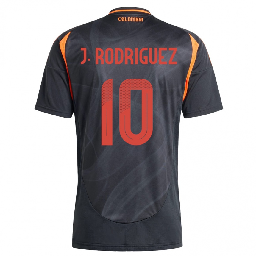 Kids Football Colombia James Rodríguez #10 Black Away Jersey 24-26 T-Shirt Za