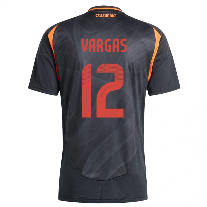 Kids Football Colombia Camilo Vargas #12 Black Away Jersey 24-26 T-Shirt Za