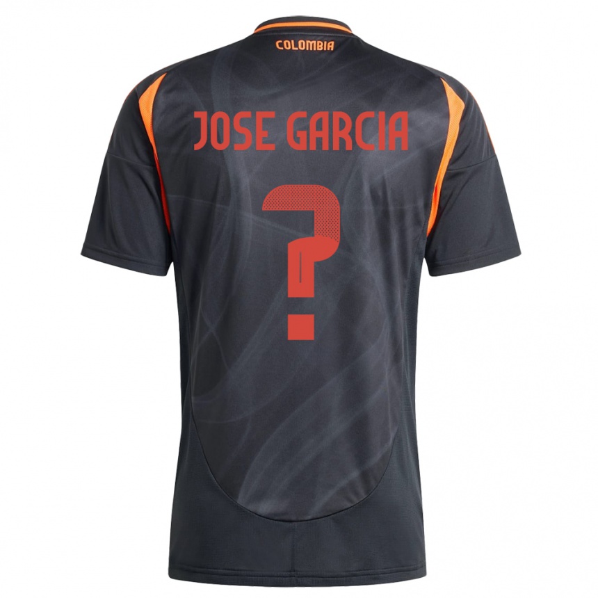 Kids Football Colombia José García #0 Black Away Jersey 24-26 T-Shirt Za